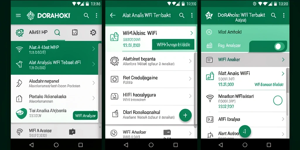Tampilan antarmuka DORAHOKI yang informatif untuk analisis WiFi.