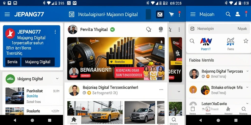 Tampilan antarmuka aplikasi JEPANG77 yang modern dan user-friendly.