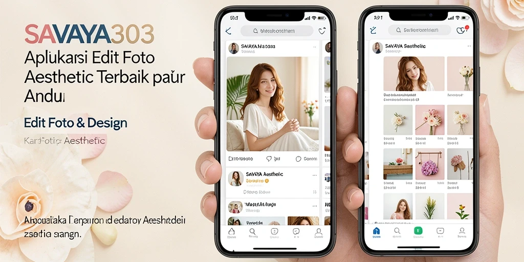 Antarmuka SAVAYA303 yang elegan dan intuitif untuk edit foto aesthetic.