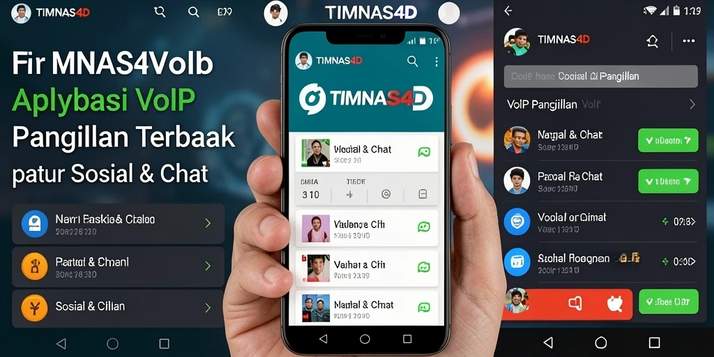 Tampilan antarmuka intuitif aplikasi VoIP Panggilan TIMNAS4D.
