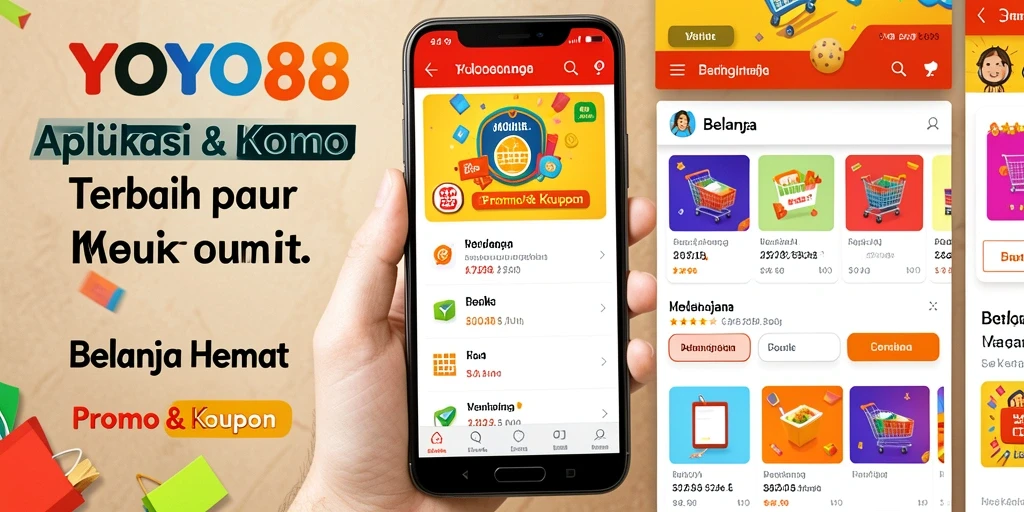 Antarmuka aplikasi YOYO88 dengan berbagai penawaran kupon.