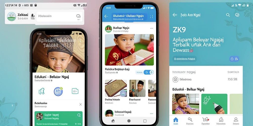 Tampilan antarmuka ZK9 yang memudahkan belajar ngaji.