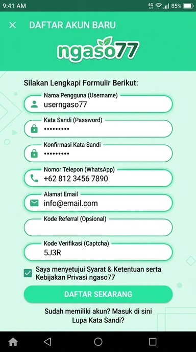 Panduan Registrasi Akun Baru ngaso77 untuk Pemain Indonesia